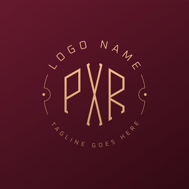 Diseño de logotipo de PXR de lujo Letra elegante PXR Monograma Logotipo minimalista Poligono PXR Modelo de diseño de logotipo