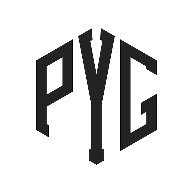 Diseño del logotipo de PYG Letra inicial PYG Monograma Logotipo con forma de hexágono