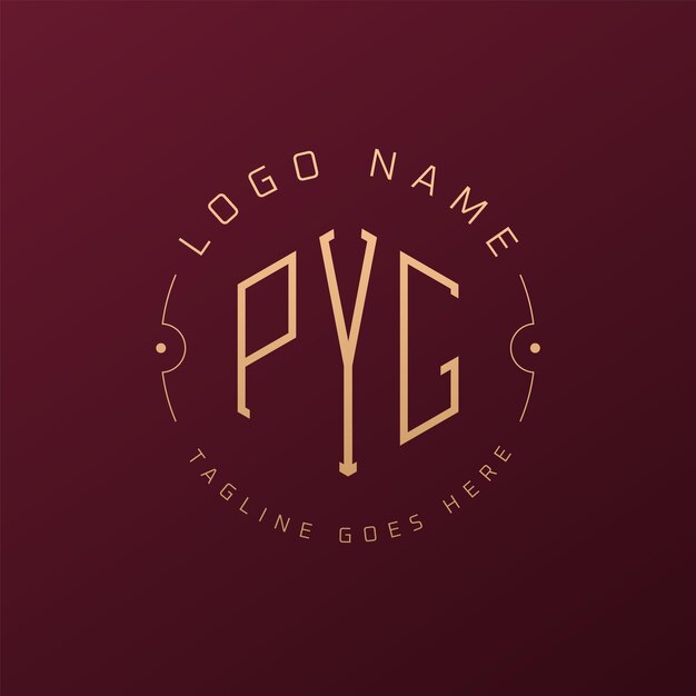 Diseño de logotipo de PYG de lujo Letra elegante PYG Monograma Logotipo minimalista Poligono plantilla de diseño de logotipo PYG