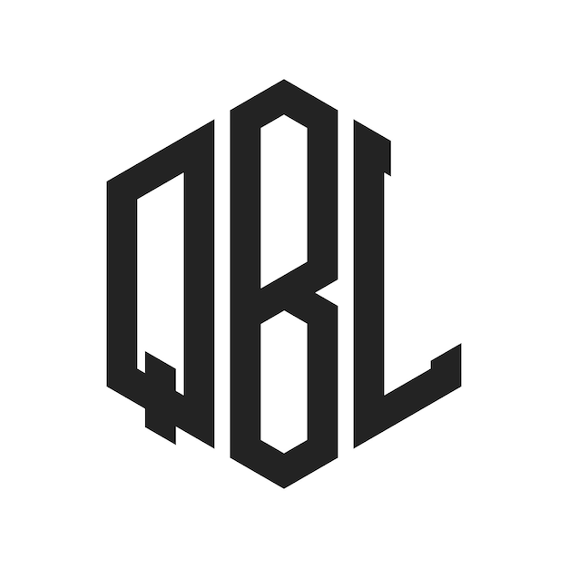 Diseño del logotipo QBL Letra inicial QBL Monograma Logotipo con forma de hexágono
