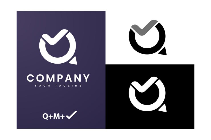 Diseño de logotipo QM Letras modernas Vector de plantilla de diseño QM.