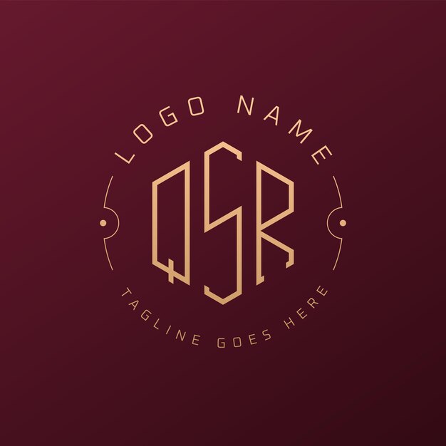 Diseño de logotipo de QSR de lujo Letra elegante QSR Monograma Logotipo minimalista Poligono Template de diseño de logotipo QSR