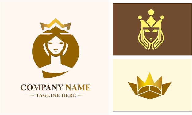 El diseño del logotipo de Queen es minimalista y un icono vectorial profesional moderno.