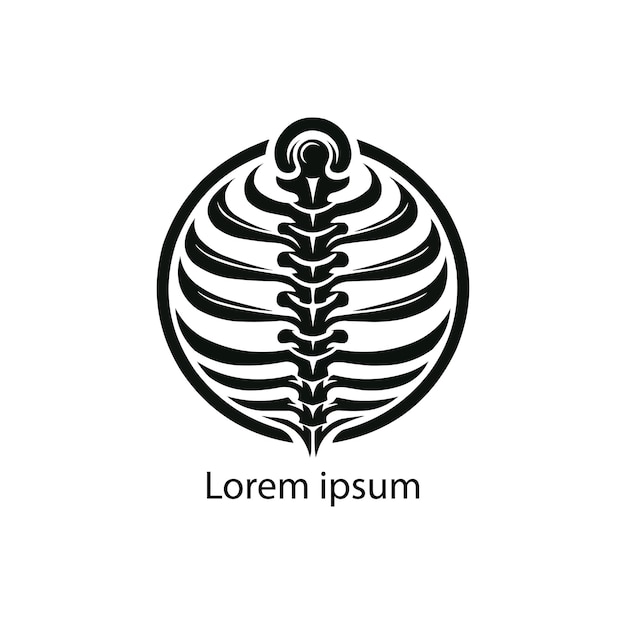 diseño del logotipo de la quiropráctica negra