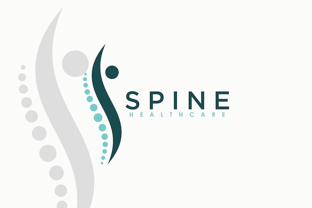 Vector diseño de logotipo quiropráctico con un concepto moderno de la columna vertebral