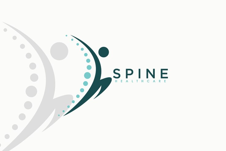 Diseño de logotipo quiropráctico con un concepto moderno de la columna vertebral