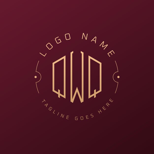Diseño de logotipo de QWQ de lujo Letra elegante Logotipo de monograma QWQ Poligono minimalista Template de diseño de logotipo QWQ