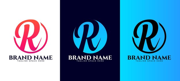 Diseño de logotipo R, diseño de vector de logotipo de letra r