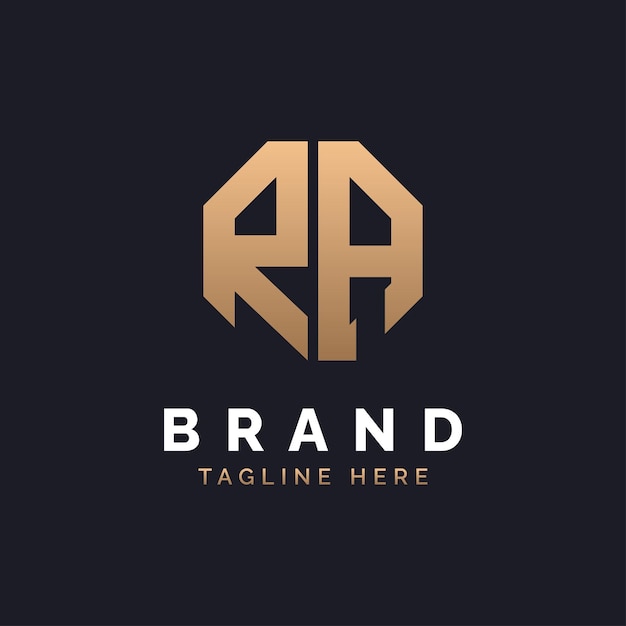 Diseño de logotipo RA Moderno Minimal Elegante y Lujo Logotipo RA Alfabeto Letra RA Diseño de Logotipo para la Identidad Empresarial Corporativa de la Marca