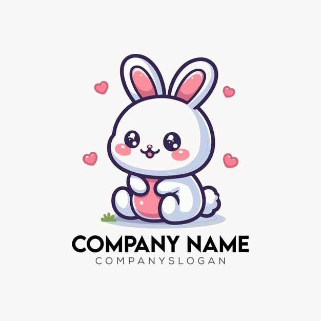 Diseño del logotipo de Rabbit Love