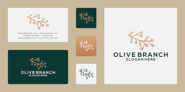 Diseño de logotipo de rama de aceite de oliva para su spa empresarial, terapeuta, salud