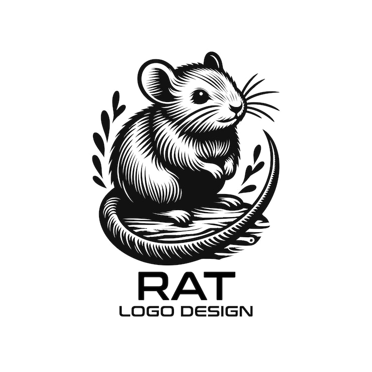 Vector diseño del logotipo de rat vector