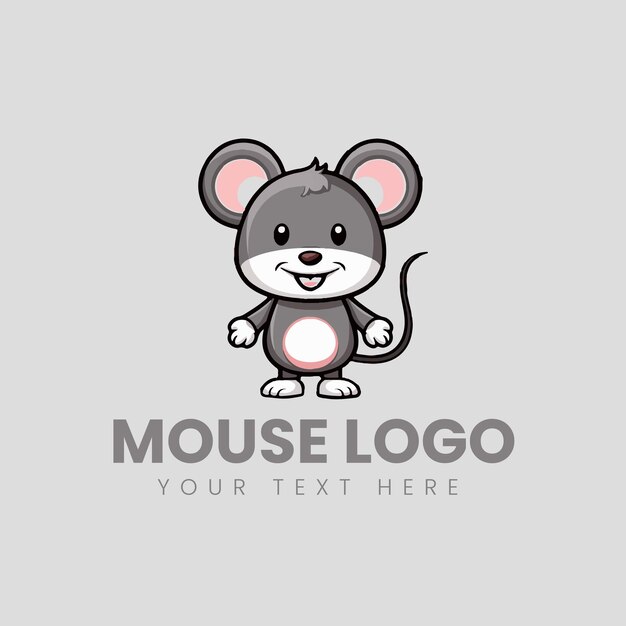 Diseño de logotipo de ratón.