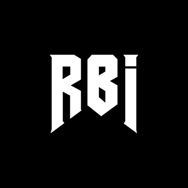 El diseño del logotipo de RBI para una empresa de tecnología: combinación de colores blanco y negro, diseño de logotipo del RBI, diseño vectorial del RBI, icono del RBI, alfabeto del RBI, tipografía del logotipo.