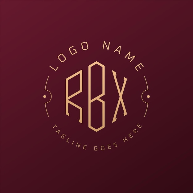 Diseño de logotipo de RBX de lujo Letra elegante RBX Monograma Logotipo minimalista Poligono Template de diseño de logotipo RBX