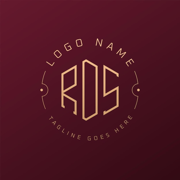 Diseño de logotipo de RDS de lujo Letra elegante RDS Monograma Logotipo minimalista Poligono RDS Template de diseño de logotipo