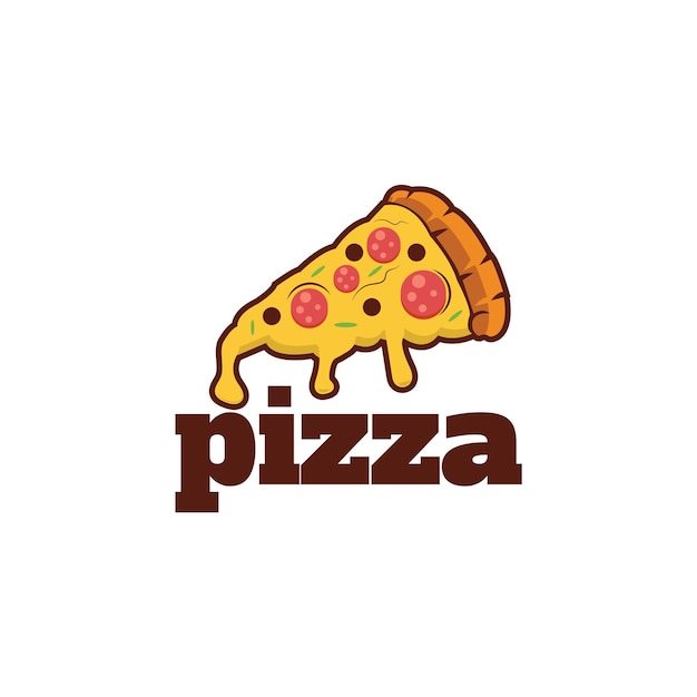 diseño de logotipo de rebanada de pizza icono de pizza ilustración de vector de rebanada de pizza