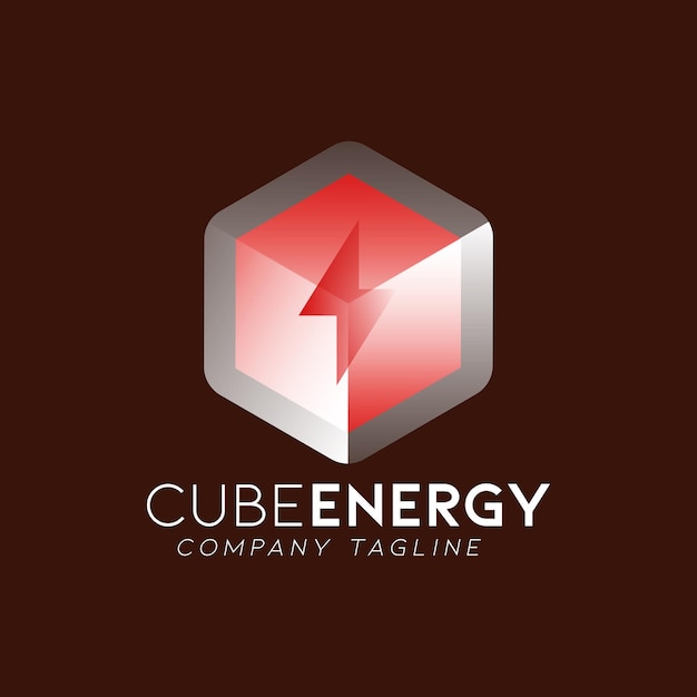 Diseño del logotipo de Red Cube Energy
