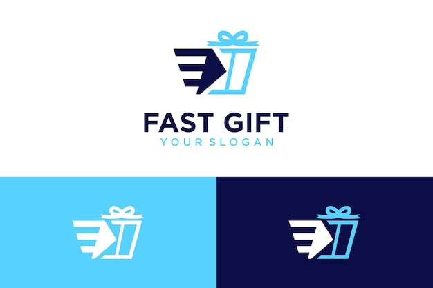 Diseño de logotipo de regalo con rapidez y logística