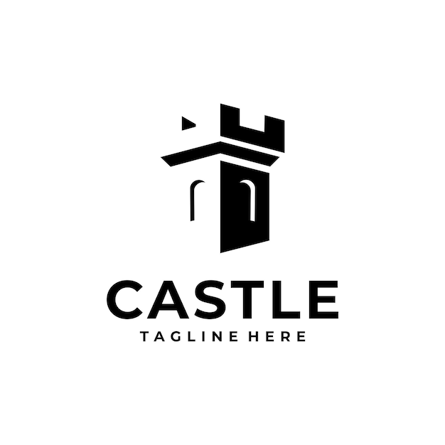 Vector diseño del logotipo del reino del castillo vectorial