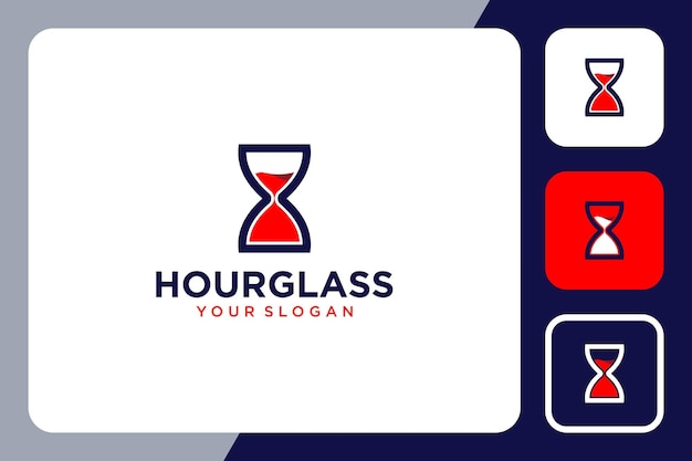 diseño de logotipo de reloj de arena inspirado en el vino