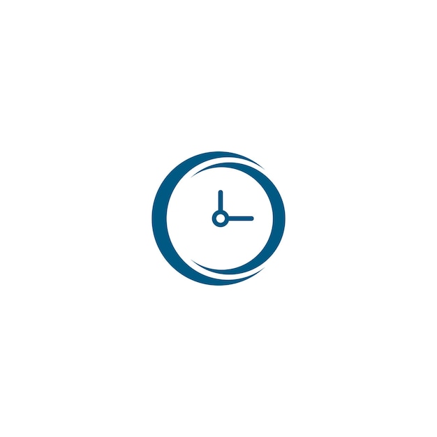 Diseño de logotipo de reloj de tiempo