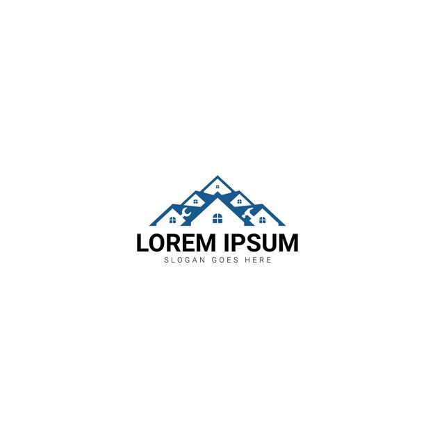 Diseño de logotipo de renovación del hogar plantilla de logotipo de reparación del hogar
