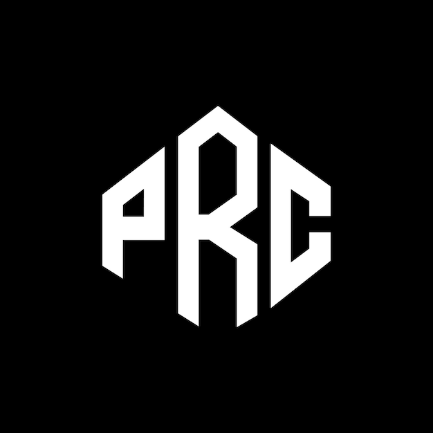 Diseño del logotipo de la República Popular China con letras en forma de polígono, polígono y cubo, diseño del logotipo en forma de hexágono, plantilla del logotipo vectorial, colores blanco y negro, monograma de negocios y logotipo inmobiliario.