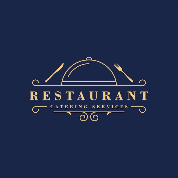Diseño del logotipo de la restauración de alimentos y bebidas