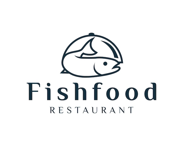 Diseño de logotipo de restaurante de comida de pescado