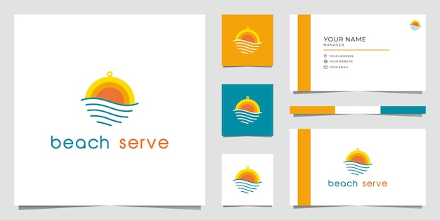 Diseño de logotipo de restaurante de playa moderno