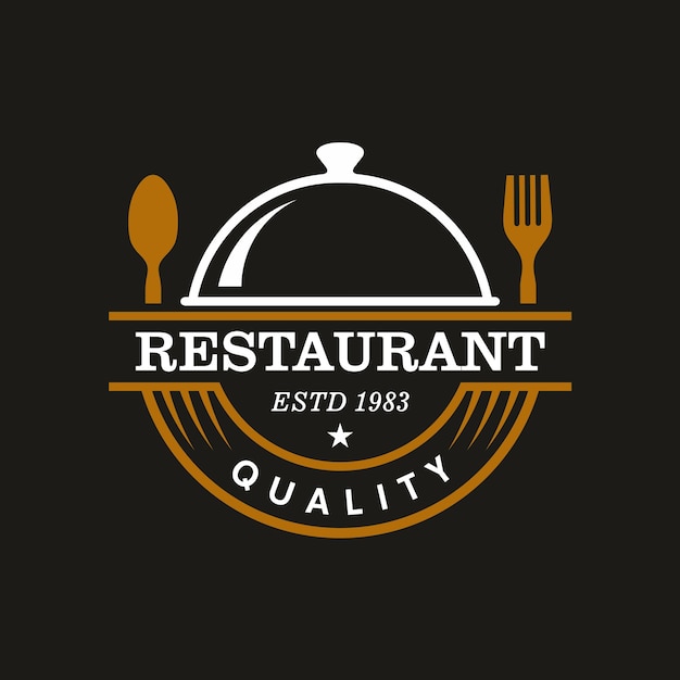 diseño de logotipo de restaurante vector ilustración vector símbolo de alimentos