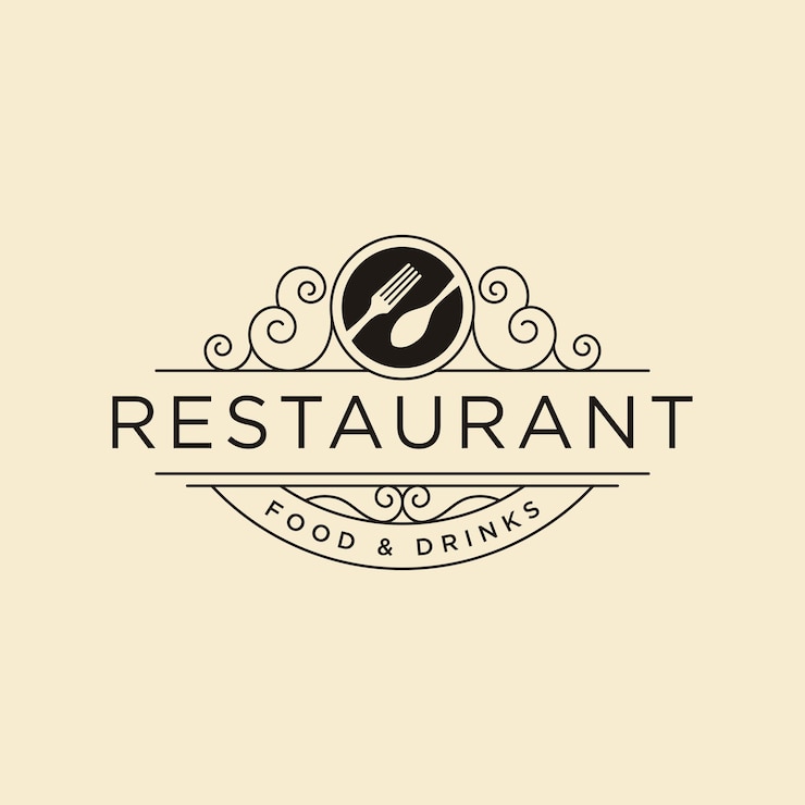 Vector diseño del logotipo del restaurante.