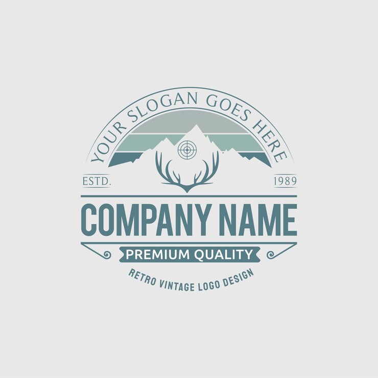 Diseño de logotipo retro de aventura de caza