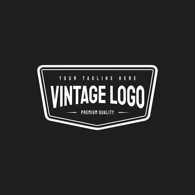 Diseño de logotipo retro con insignia