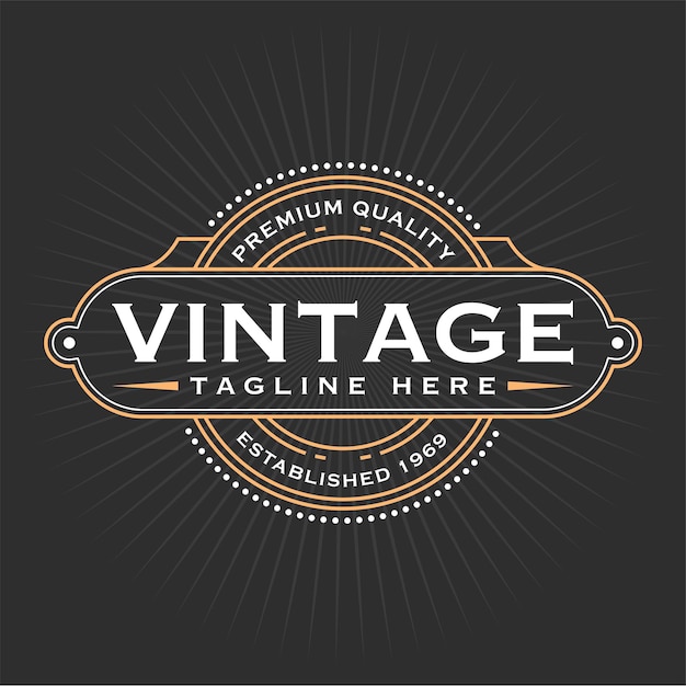 Diseño de logotipo retro vintage
