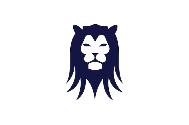 Diseño de logotipo de rey león vectorial gratis