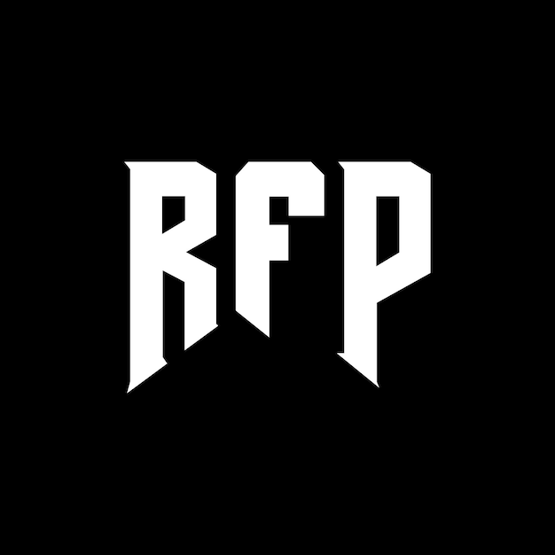 Diseño de logotipo de RFP para una empresa de tecnología RFP diseño de logotipo RFP combinación de colores blanco y negro RFP logo RFP vector RFP diseño RFP icono RFP alfabeto RFP tipografía logotipo diseño