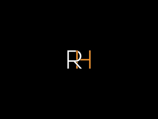 Vector diseño del logotipo de rh