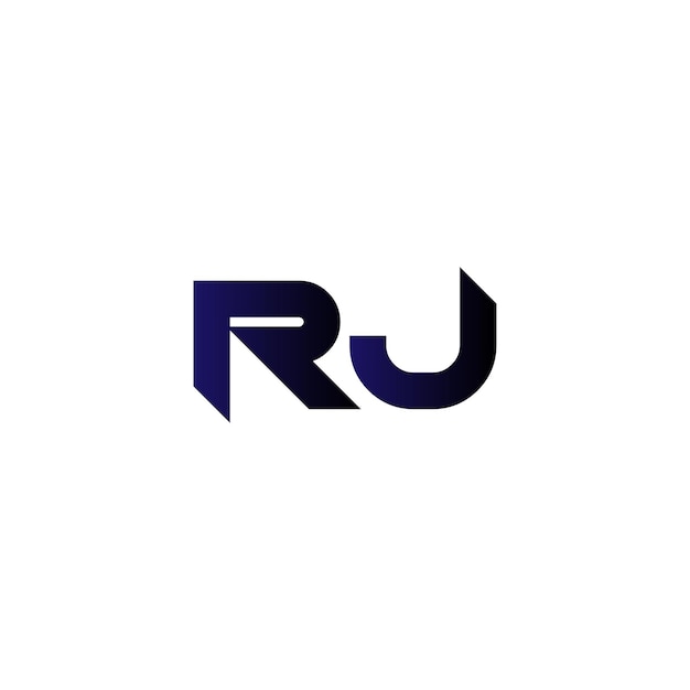 Vector diseño del logotipo de rj