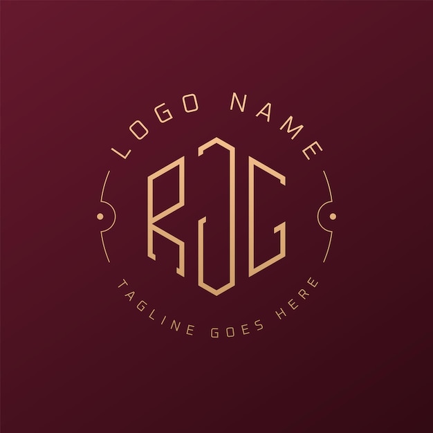 Diseño de logotipo de RJG de lujo Letra elegante RJG Monograma Logotipo minimalista Poligono RJG Template de diseño de logotipo
