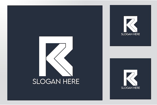 Diseño de logotipo rk y kr y logotipo minimalista