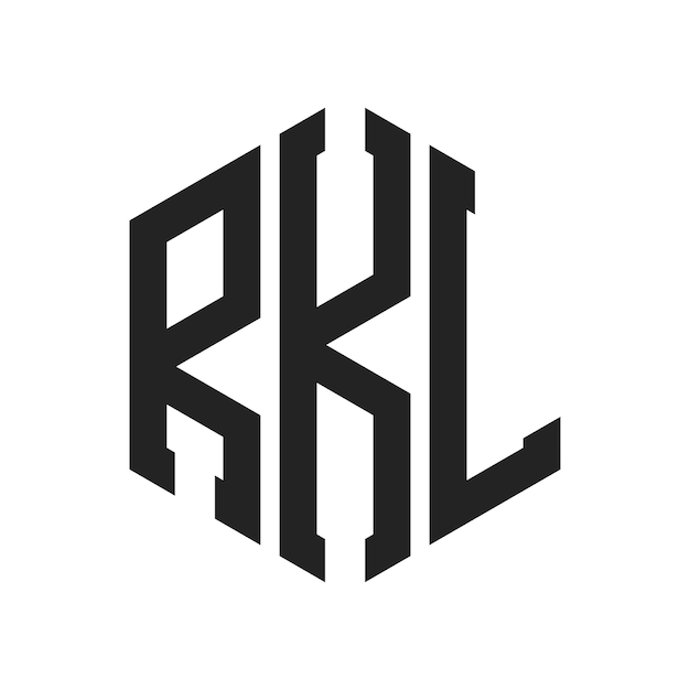 Diseño del logotipo de RKL Letra inicial RKL Monograma Logotipo con forma de hexágono