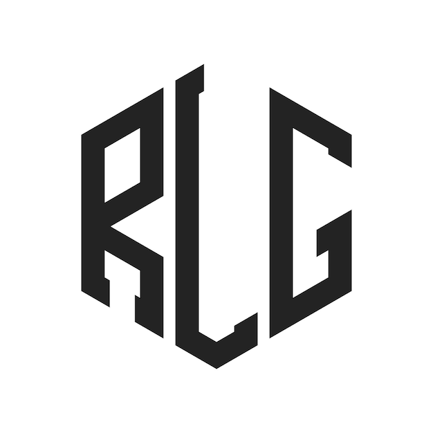 Diseño del logotipo RLG Letra inicial RLG Monograma Logotipo con forma de hexágono