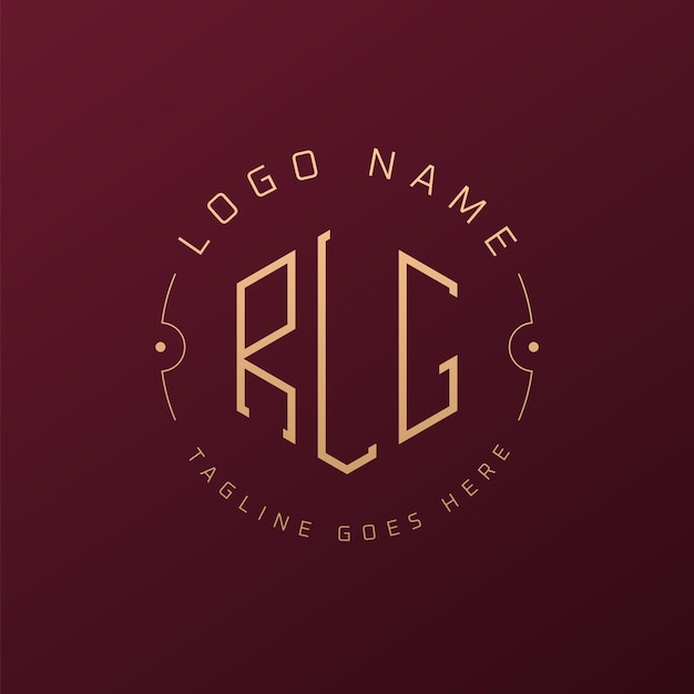 Diseño de logotipo de RLG de lujo Letra elegante RLG Monograma Logotipo minimalista Poligono Template de diseño de logotipo RLG