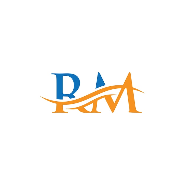 Diseño de logotipo RM de letra vinculada inicial Vector de diseño de logotipo RM de letra moderna con moda moderna
