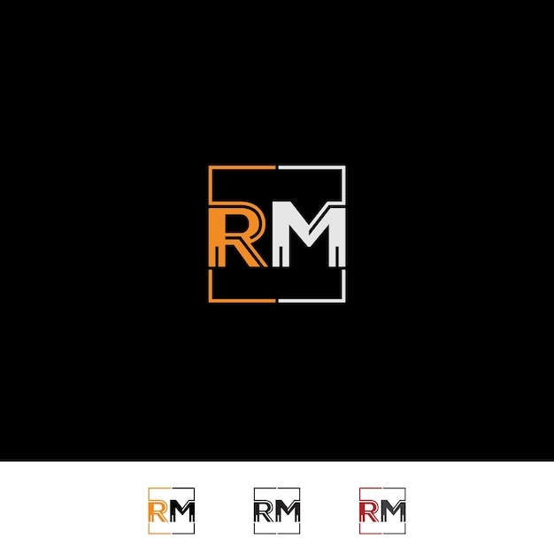 Diseño del logotipo RM o logotipo del señor Logotipo de la letra rm