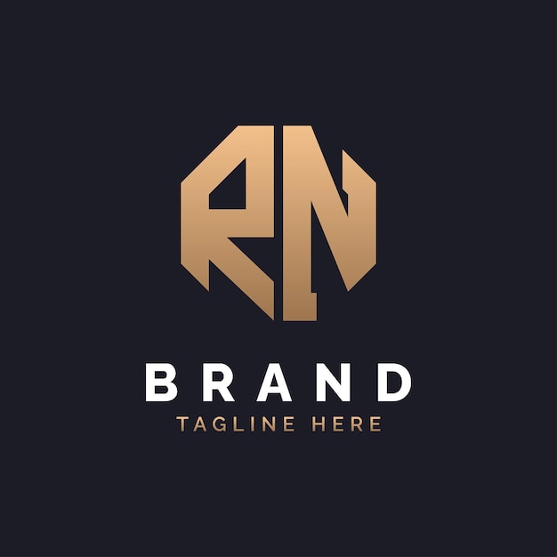 Diseño de logotipo RN Moderno Minimal Elegante y lujoso Logotipo RN Alfabeto Letra RN Diseño de Logotipo para la identidad empresarial corporativa de la marca
