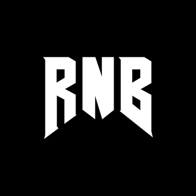 Diseño de logotipo de RNB para una empresa de tecnología RNB diseño de logotipo RNB combinación de colores blanco y negro RNB logo RNB vector RNB diseño RNB icono RNB alfabeto RNB tipografía logotipo diseño