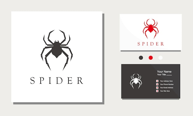 Diseño de logotipo rojo insecto araña